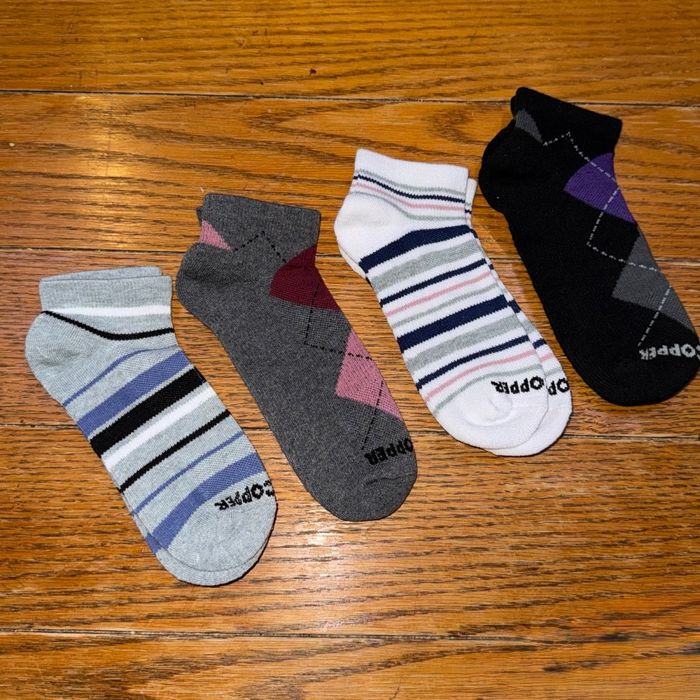 Tommie Copper compression argyle and striped ankle socks. Women’s size 7-9.5.